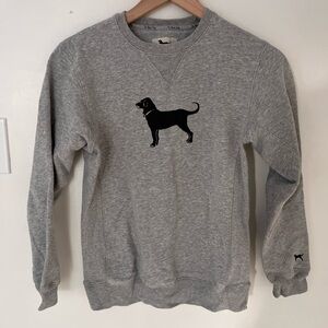 The Black Dog Gray Crewneck Sweater with Iconic Design